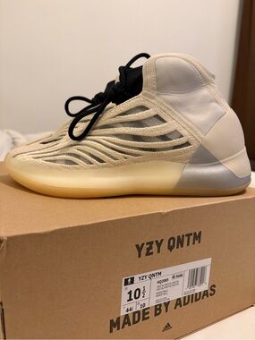 adidas YZY QNTM Men's Sneakers in Cream with Black Laces